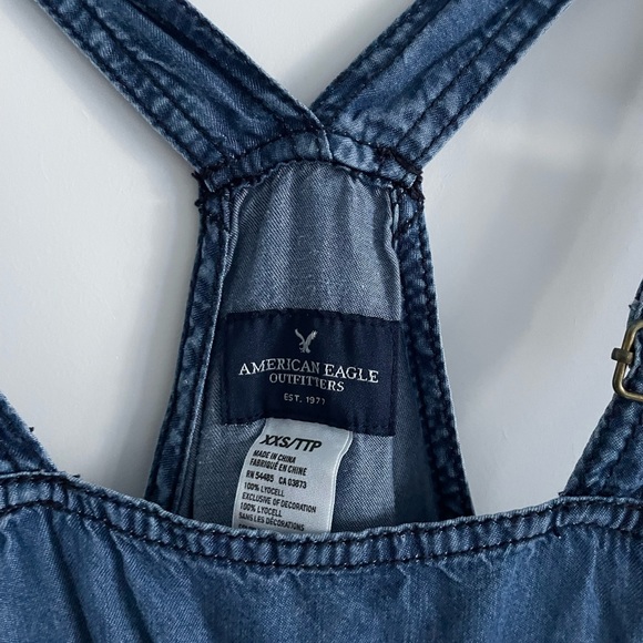 American Eagle Denim Overall Romper XXS - Picture 2 of 3